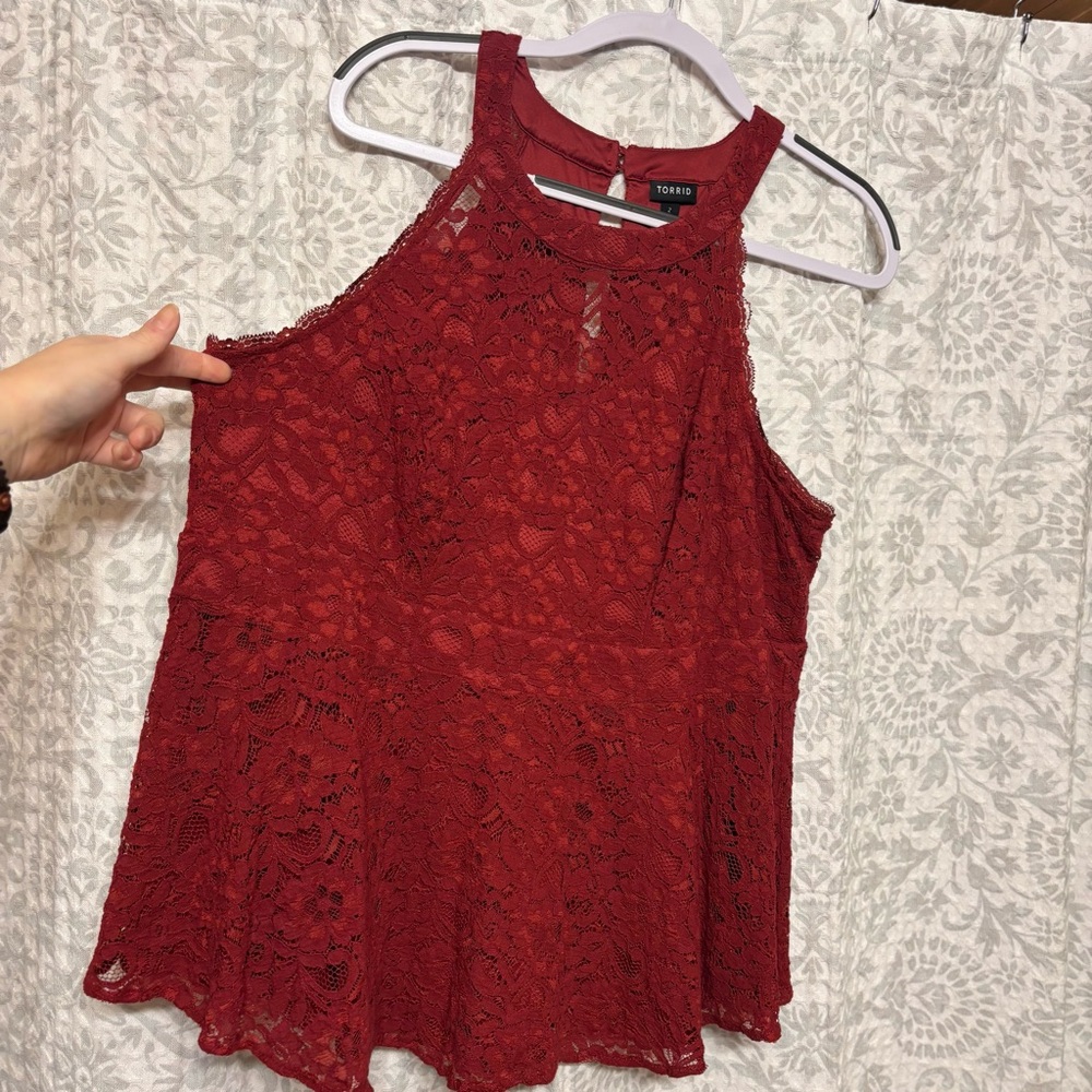 Women’s Torrid Red Tank Top Size 2 - Picture 1 of 10